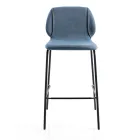 Elegant Modern Design Lounge Stool in Fabric with Border - Scarat Viadurini