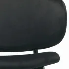 Lounge Stool Made of Steel and Velvet Made in Italy - Rimini Viadurini