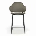 Lounge Stool Made of Steel and Velvet Made in Italy - Rimini Viadurini