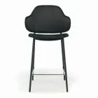 Lounge Stool Made of Steel and Velvet Made in Italy - Rimini Viadurini