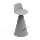 Lounge Stool Made of Polyethylene with Footrest - Ellipse Viadurini