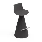 Lounge Stool Made of Polyethylene with Footrest - Ellipse Viadurini