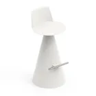 Lounge Stool Made of Polyethylene with Footrest - Ellipse Viadurini