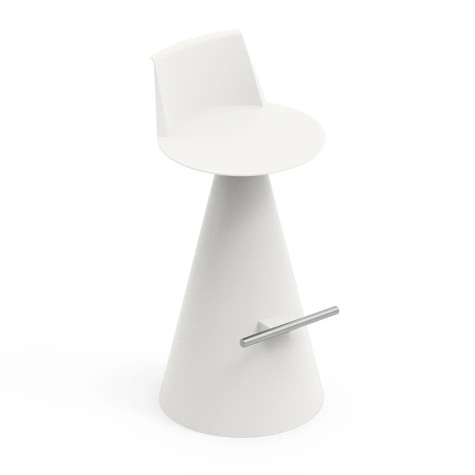 Lounge Stool Made of Polyethylene with Footrest - Ellipse Viadurini