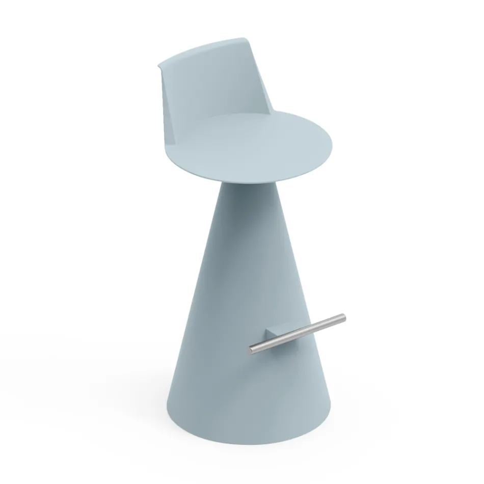 Lounge Stool Made of Polyethylene with Footrest - Ellipse Viadurini