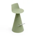 Lounge Stool Made of Polyethylene with Footrest - Ellipse Viadurini