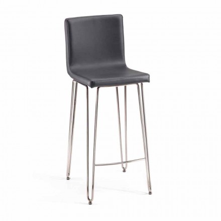 Design stool with high back Carlo, H 97 cm, made in Italy Viadurini