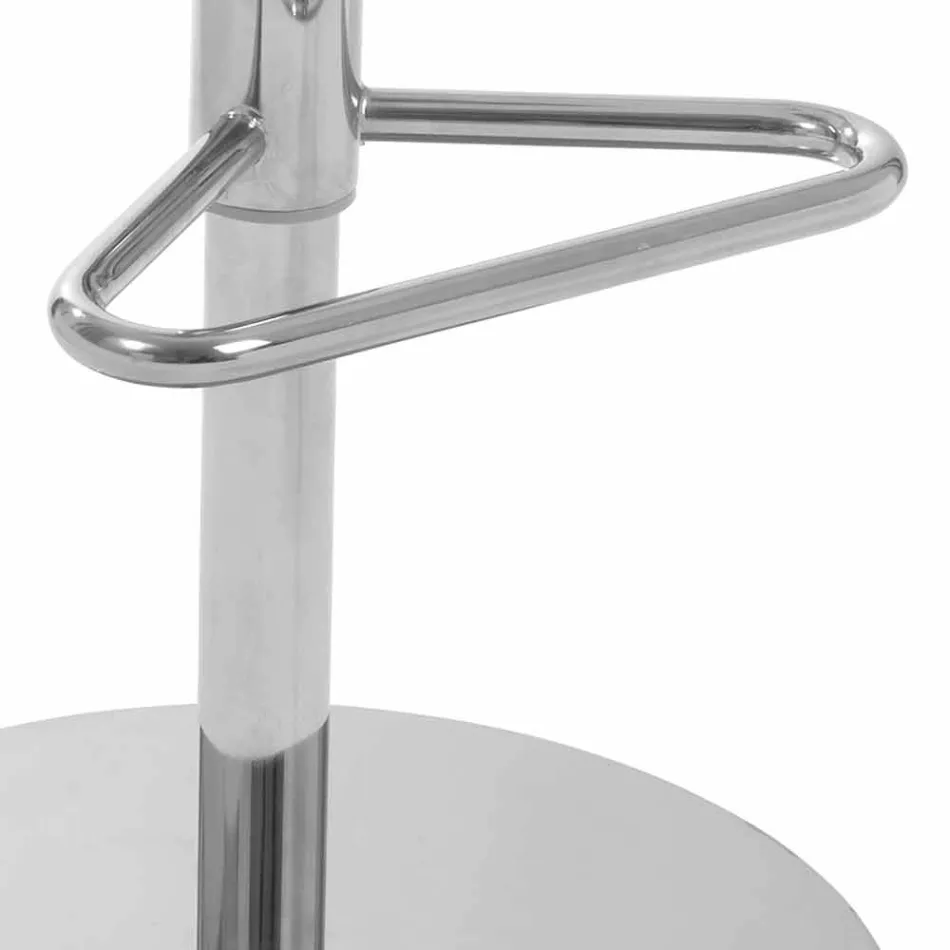 Design stool with adjustable seat and Inigo chrome base Viadurini