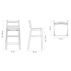 Luxury Stool in Solid Beech with Fabric Seat Made in Italy - Nora Viadurini