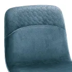 Elegant Stool of Modern Design in Colored Velvet and Metal - Bizet Viadurini