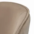 Swivel Stool with Velvet Seat and Steel Base Made in Italy - Adria Viadurini