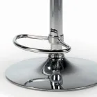 Swivel Stool with Upholstered Seat and Steel Base Made in Italy - Arona Viadurini