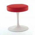 Swivel Stool in Lacquered Aluminium with Leather Seat Made in Italy - Dacia