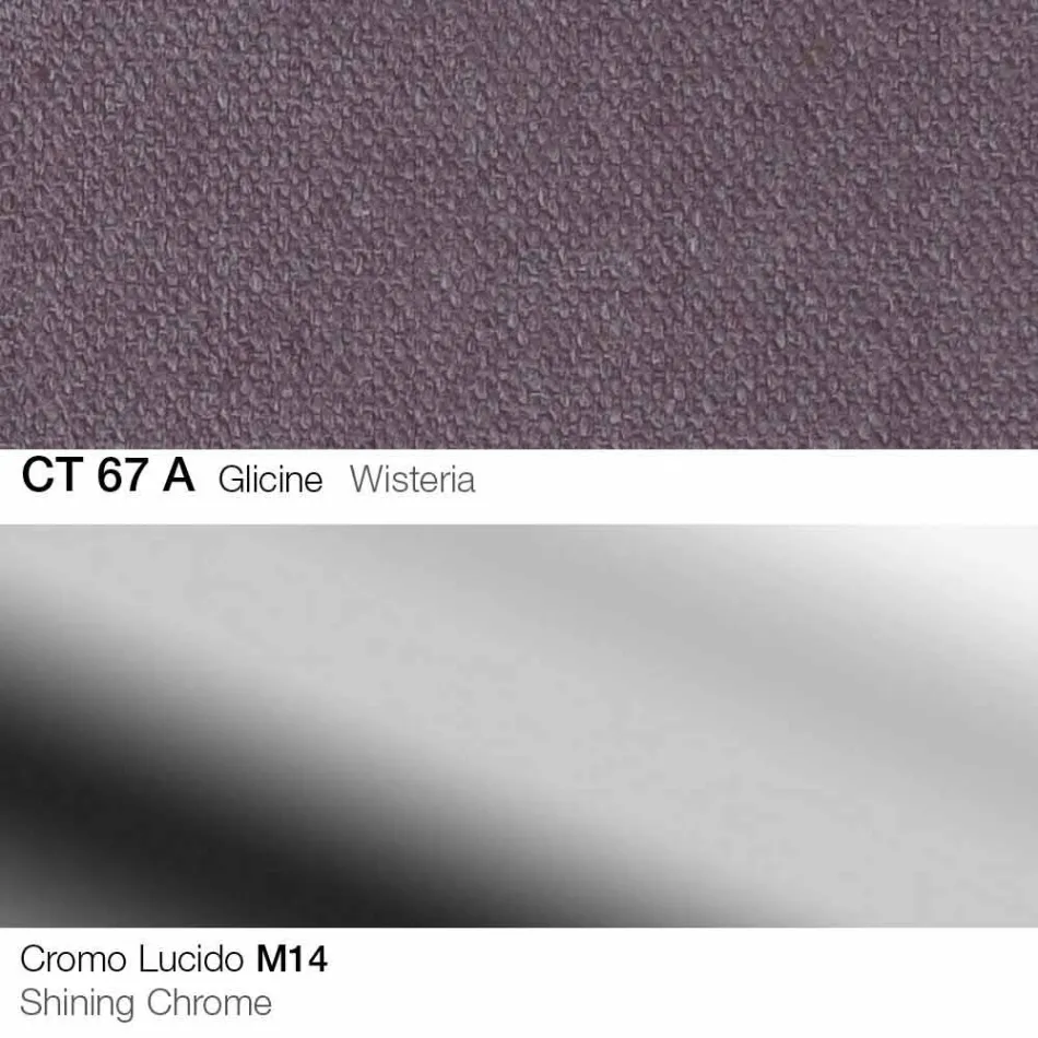 Swivel Stool in Fabric and Steel with Petrol Lift Made in Italy - Marchesi Viadurini