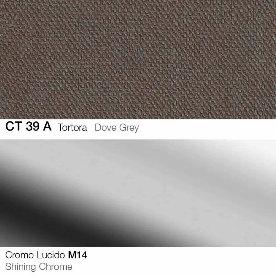 Swivel Stool in Fabric and Steel with Petrol Lift Made in Italy - Marchesi Viadurini