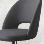 Swivel Stool in Fabric and Steel with Petrol Lift Made in Italy - Marchesi Viadurini
