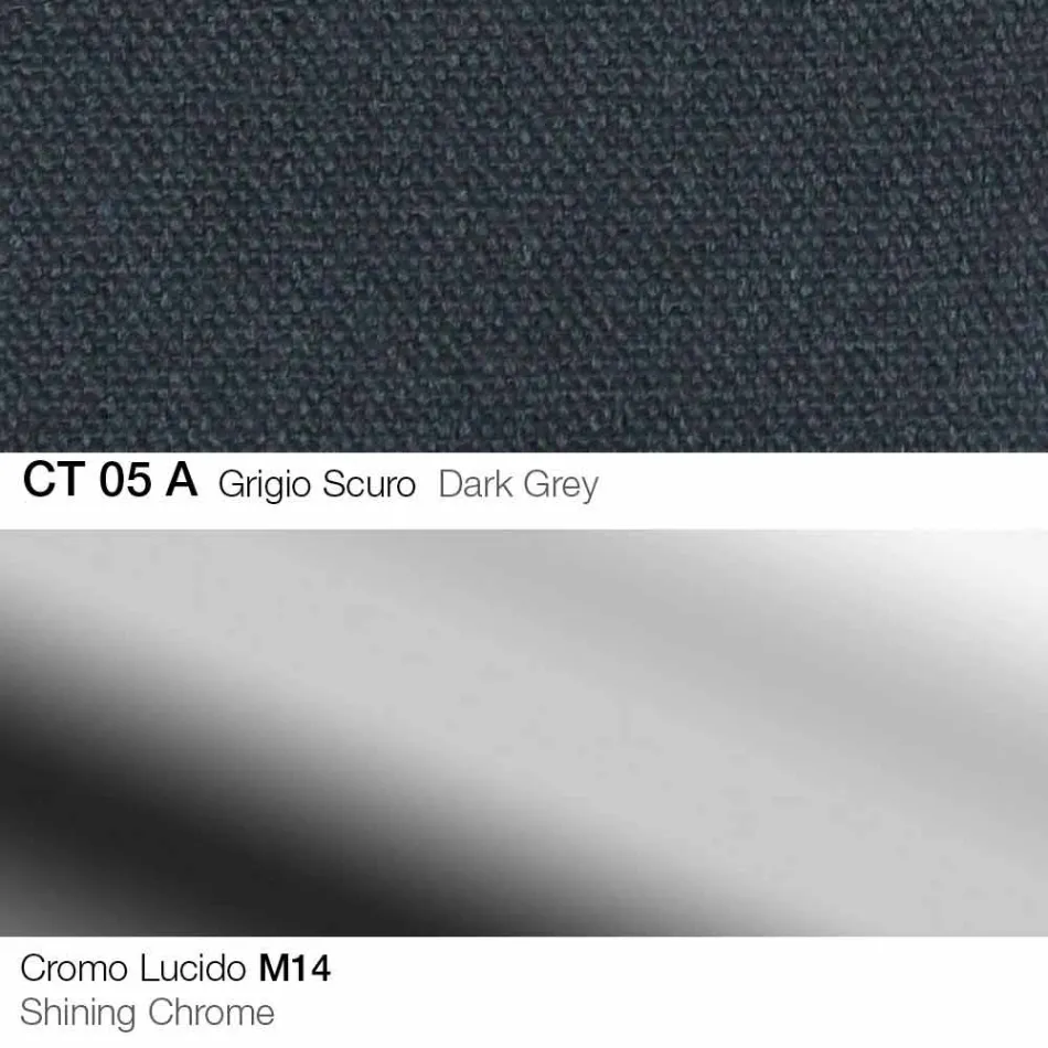 Swivel Stool in Fabric and Steel with Petrol Lift Made in Italy - Marchesi Viadurini