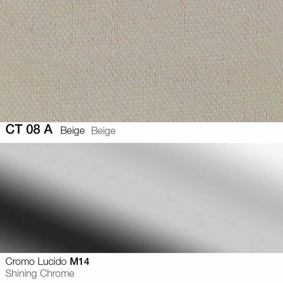 Swivel Stool in Fabric and Steel with Petrol Lift Made in Italy - Marchesi Viadurini