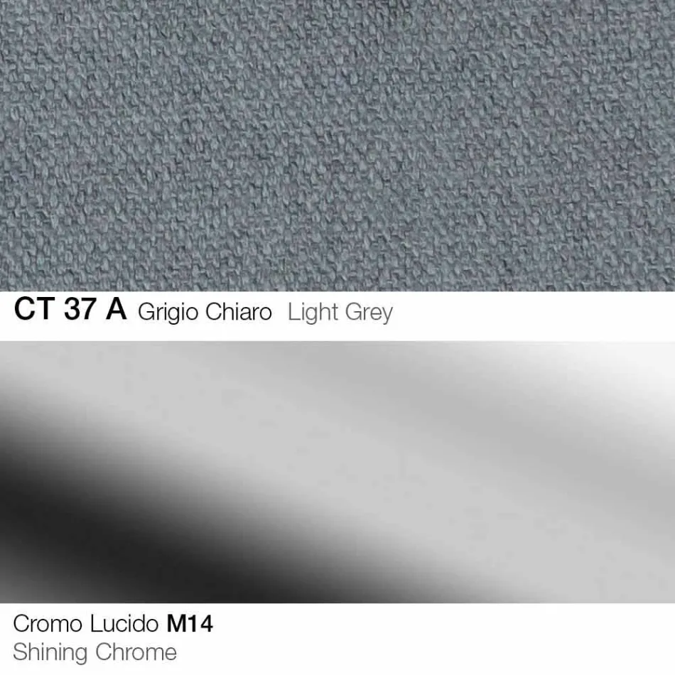 Swivel Stool in Fabric and Steel with Petrol Lift Made in Italy - Marchesi Viadurini