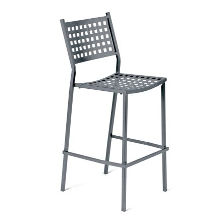 Stackable Outdoor Stool in Painted Steel Made in Italy - Nilda Viadurini