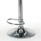 Stool in Eco-leather and Steel with Petrol Lift Made in Italy - Lorenza Viadurini