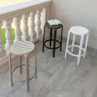 Stool in Polypropylene Reinforced with Fiberglass in Different Colours - Neev Viadurini