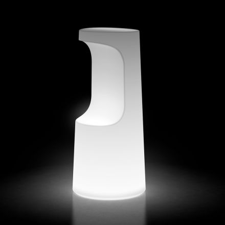 Outdoor Luminous Stool in Polyethylene with LED Light Made in Italy - Forlina Viadurini