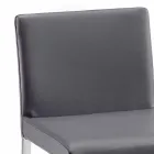 Modern stool in Alwyn H 94 cm eco-leather, made entirely in Italy Viadurini