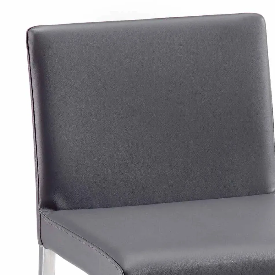 Modern stool in Alwyn H 94 cm eco-leather, made entirely in Italy Viadurini