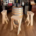 Folding and Stackable Stool in Solid Ash - Write Viadurini