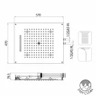 Shower head with two different jets modern design Dream Viadurini