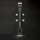 Wall Shower Head with Shower Jet and Waterfall Made in Italy - Como Viadurini
