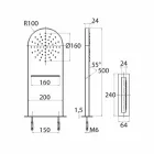 Wall Shower Head with Shower Jet and Waterfall Made in Italy - Como Viadurini