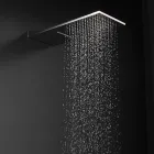 Rectangular Stainless Steel Wall Shower Head Made in Italy - Net Viadurini