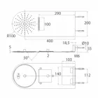 Modern Ultraslim Steel Wall Shower Head Made in Italy - Cassio Viadurini