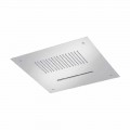 Steel Ceiling Shower Head with Double Jet Made in Italy - Quinto