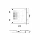 Stainless Steel Single Jet Ceiling Shower Head Made in Italy - Cauro Viadurini