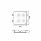 Stainless Steel Single Jet Ceiling Shower Head Made in Italy - Cauro Viadurini