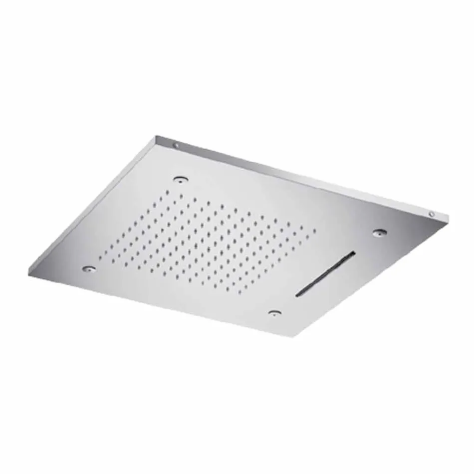 Stainless Steel Shower Head with Chromotherapy Made in Italy - Solver Viadurini