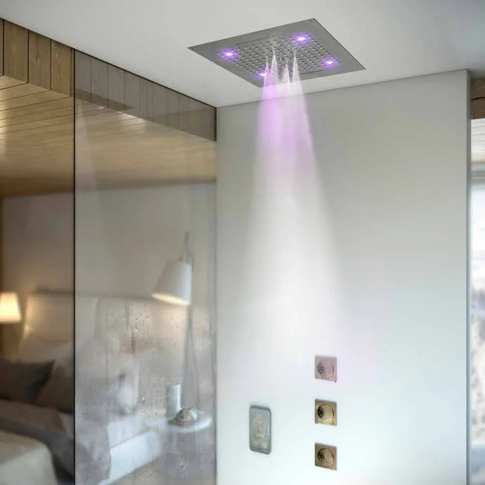 Modern four-function showerhead shower and chromotherapy Dream Viadurini