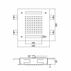 Square Shower Head in Stainless Steel with Chromotherapy Made in Italy - Bilbo Viadurini