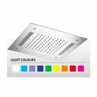 Square Shower Head in Stainless Steel with Chromotherapy Made in Italy - Bilbo Viadurini