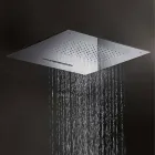 Square Stainless Steel Shower Head with Double Jet Made in Italy - Nello Viadurini