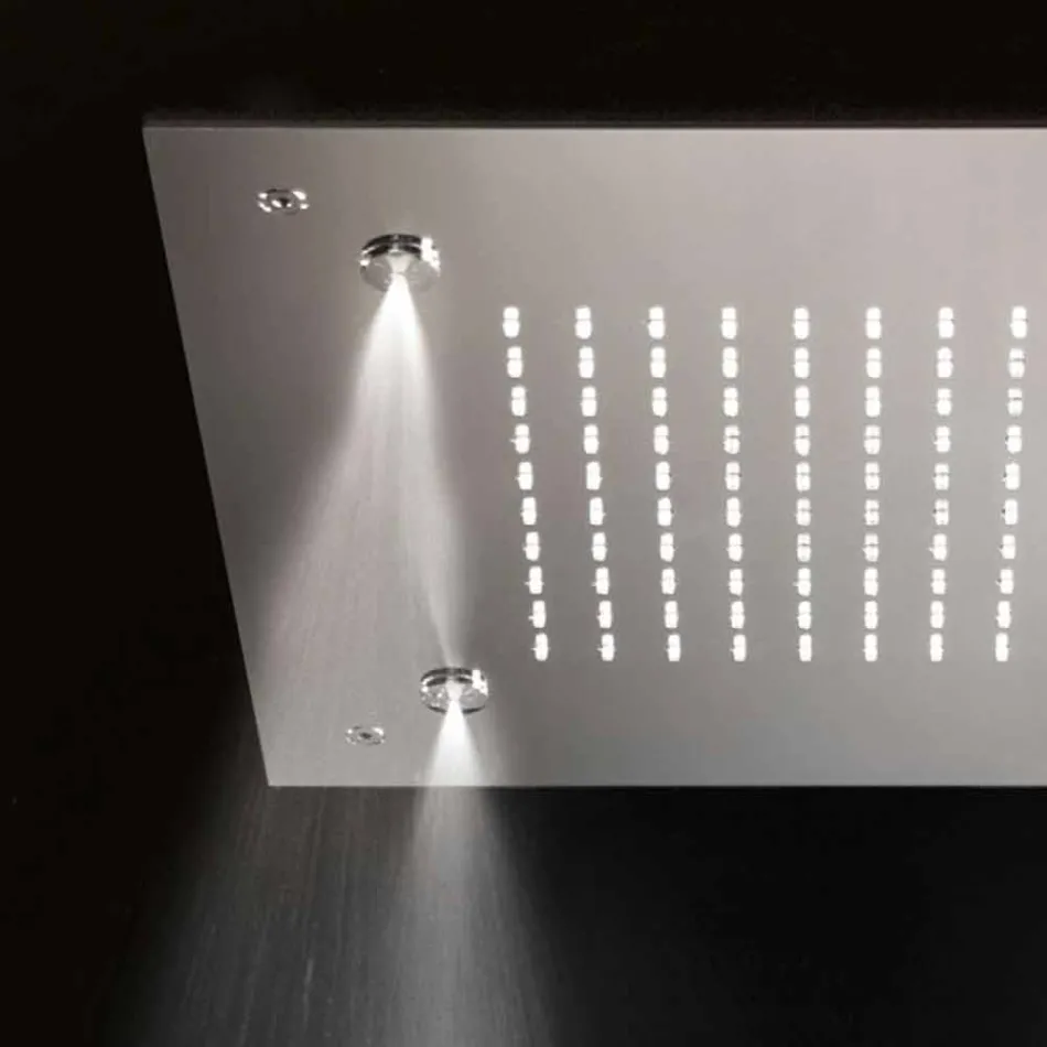 Square Stainless Steel Shower Head with Nebulizers Made in Italy - Selmo Viadurini