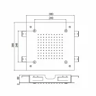 Square Stainless Steel Shower Head with Nebulizers Made in Italy - Selmo Viadurini