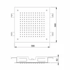 Square Single Jet Shower Head in Stainless Steel Made in Italy - Jet Viadurini