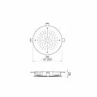 Round Single Jet Shower Head in Stainless Steel Made in Italy - Sulfur Viadurini