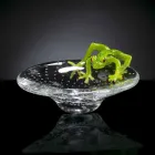 Small Tray with Glass Frog Ornament Made in Italy - Sossio Viadurini