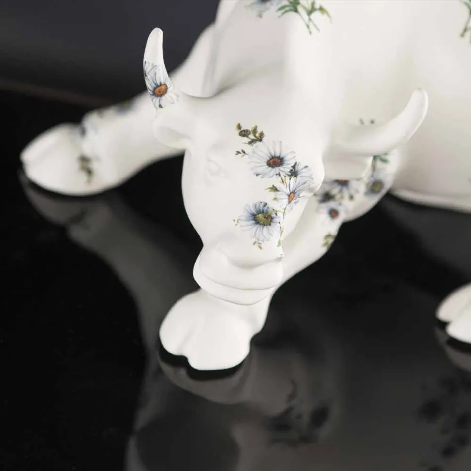 Handmade Ceramic Bull-Shaped Ornament Made in Italy - Bulino Viadurini