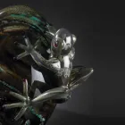 Egg Shaped Glass Ornament with Frogs Made in Italy - Huevo Viadurini